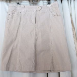 Corduroy panel skirt